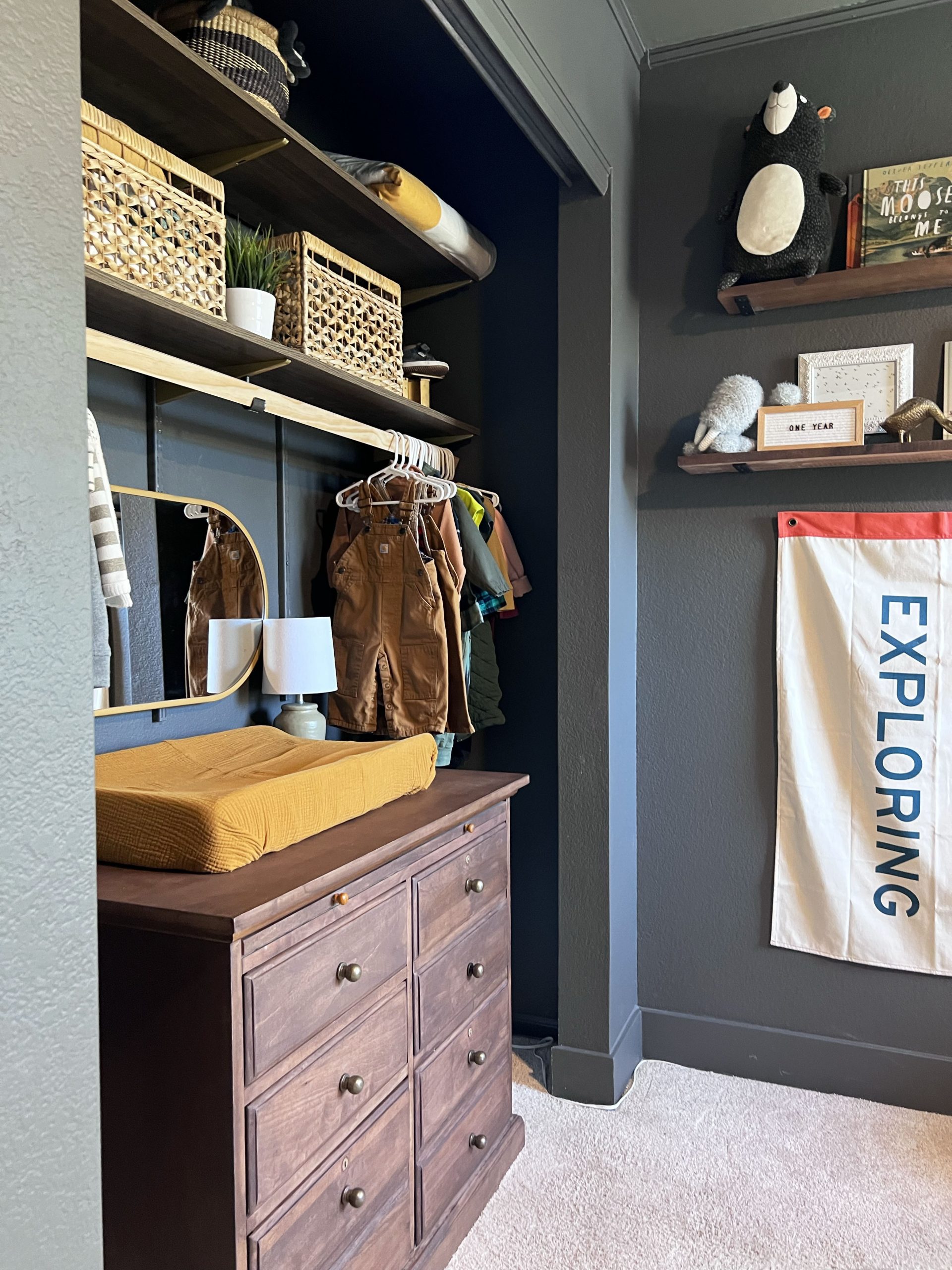 A closet without doors- making use of your hidden 35 square feet